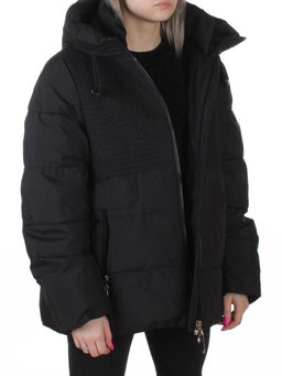 YR-6619 BLACK Куртка зимняя женская (150 гр. холлофайбер)