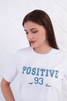 Арт. 21366 Костюм с брюками женский 42-50 (5 шт) Цвет:верх-белый,низ-голубой - Калинка фото 4