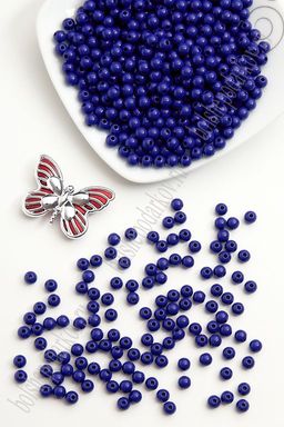 Бусинки пластиковые 6 мм*500 гр (SF-2507) темно-синий №35