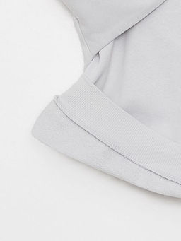 Bisiklet Yaka Uzun Kollu Bask?l? Erkek Bebek Sweatshirt