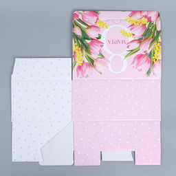 Цена за 2 шт. Коробка подарочная сборная, упаковка, 8 марта, 22?15?10 см