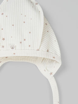 Чепчик Бежевые звезды 0+ - Bungly фото 3
