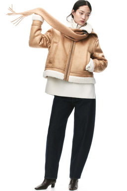 Teddy-lined aviator jacket