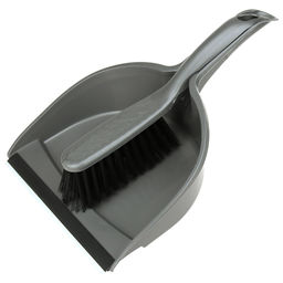 Комплект пластмассовый: совок 21х16х6,5см с резинкой + сметка 26х3,5см, ворс 4см Арка цвета в ассортименте: голубой, розовый, серый (Китай) - Домашняя Мода фото 2