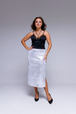 Юбка AURA 5040-170 серебро  фото 3