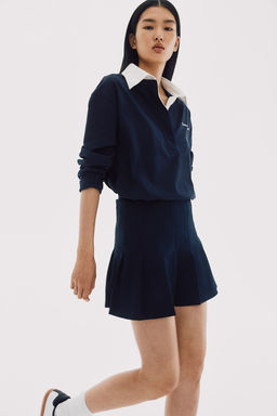 Falda tableada efecto neopreno