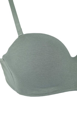 Siyah-Yesil 2li Kaskorse Balenli Duz Sabit Kap Balconette Sutyen THMAW26SU00006 - Trendyolmilla фото 10