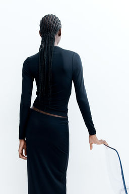 Top de microfibra con cuello perkins - H&m фото 5