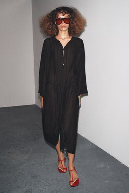 MIDI DRESS WITH TOGGLES ZW COLLECTION - Zara фото 9
