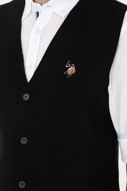 Мужской черный трикотажный кардиган Неожиданная скидка в корзине - U.s. polo assn фото 7