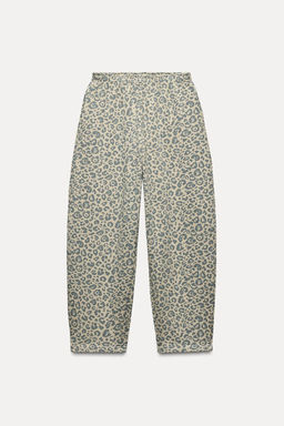 WASHED-EFFECT ANIMAL PRINT TROUSERS - Zara фото 6
