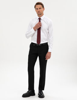 Siyah Slim Fit Kuma_ Pantolon