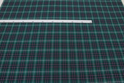 Фуле Клетка цв.т.опаловый зеленый/сиренево-розовый, ш.1.45м, хлопок-100%, 130гр/м.кв - Купава фото 3