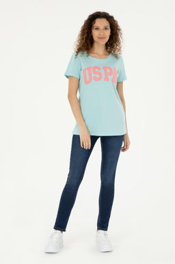 U. S. Polo Assn / Женская базовая футболка цвета морской волны - U.s. polo assn фото 11