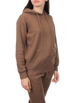 H108 BROWN Костюм спортивный женский (хлопок 90%, полиэстер 10%)