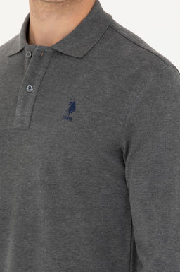 U. S. Polo Assn / Мужской базовый свитшот антрацитовый меланж - U.s. polo assn фото 21