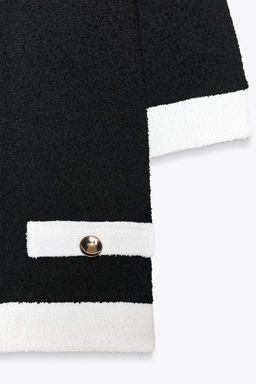 CONTRAST BOUCL_ JACKET