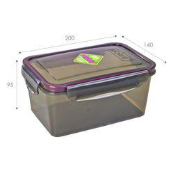 Контейнер герметичный прямоуг. 1600 мл, арт. 093/161 ДЫМЧАТЫЙ