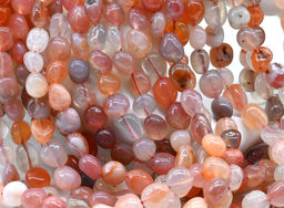 Бусины из агата Ботсвана галтовка 5*8мм, 38,5см, 49 бусин Радуга камня