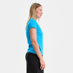 Футболка женская, светло-синий, МИКС, размер 44