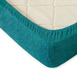 2977-БЧ простыня на резинке 220*200*25 цв. изумрудный рис. 4579-60