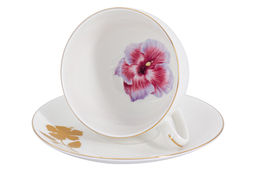 Чашка с блюдцем Гибискус, 0,25 л