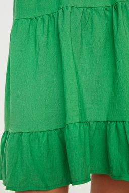 Zumrut Yesili Genis Kesim Mini Dokuma Elbise TWOSS20EL0400