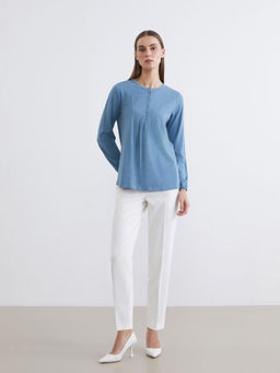 Bisiklet Yaka Nak??l? Bluz