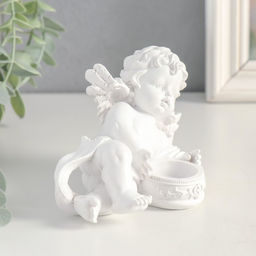 Сувенир полистоун подсвечник Белоснежный ангел МИКС 7,5х13х6 см - Simaland фото 3