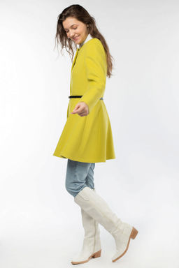 01-08126 Пальто женское демисезонное (пояс) - El podio фото 3