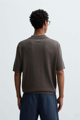 COTTON BLEND KNIT POLO SHIRT - Zara фото 3