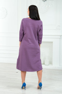 Платье женское из футера My life черничный