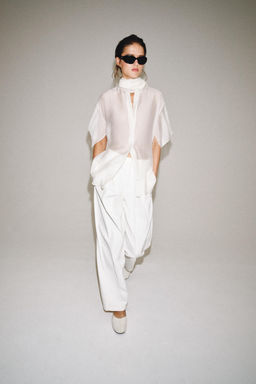 CAMISA PA?UELO ZW COLLECTION / Blanco - Zara фото 6