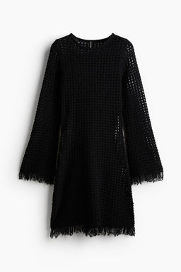 Vestido en punto calado con flecos - H&m фото 6