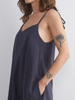 V Yaka Modal Kar???ml? Elbise