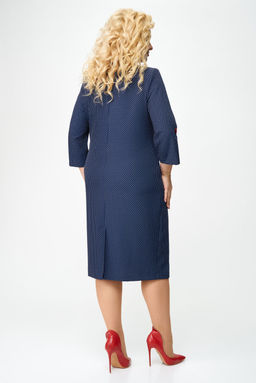 Платье Svetlana Style 1789 синий горох + красный