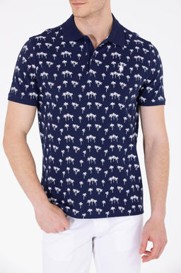 U. S. Polo Assn Мужская темно-синяя футболка с воротником-поло - U.s. polo assn фото 6