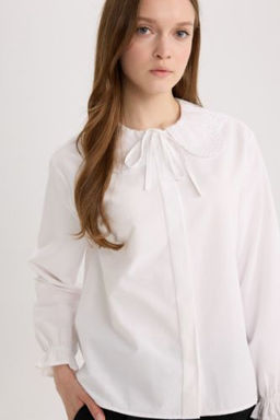 Regular Fit Poplin Uzun Kollu Gomlek Tunik