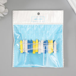 Цена за 2 шт. Декор для творчества дерево «Цветной заборчик» 3×24 см МИКС