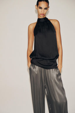 SATIN HALTER TOP - Zara фото 2
