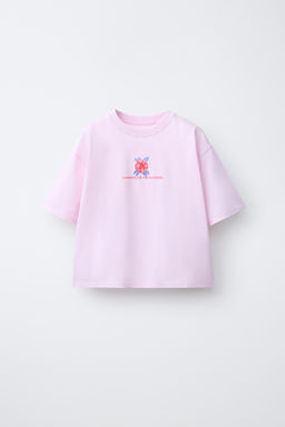 CAMISETA ESTAMPADO FLORES / Rosa