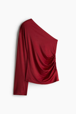 Top drapeado de un hombro - H&m фото 6