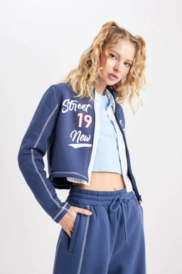 Толстовка на молнии с принтом Cool Regular Fit - Defacto фото 6