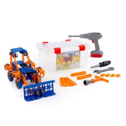 Конструктор Изобретатель - Трактор-погрузчик №1 (142 элемента) + шуруповёрт (в контейнере) - Полесье фото 4