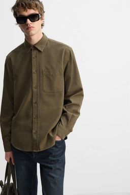 BRUSHED COTTON SHIRT - Zara фото 15