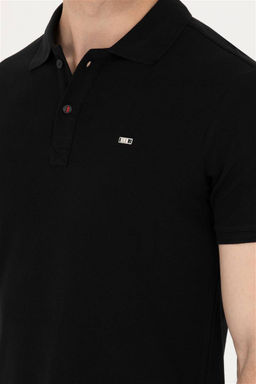 Мужская черная базовая футболка с воротником-поло - U.s. polo assn фото 14