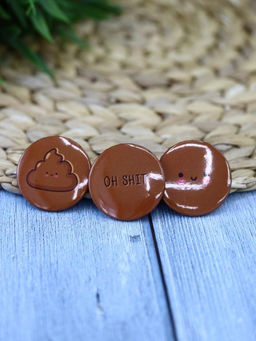 Набор значков 3 шт. iLikeGift "Oh Shit"