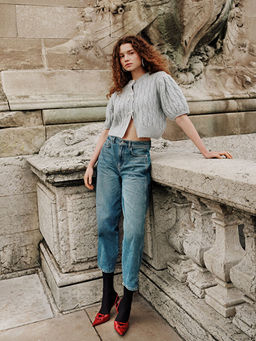 Kurdele Detayl? Balon Kollu Prenses Kazak