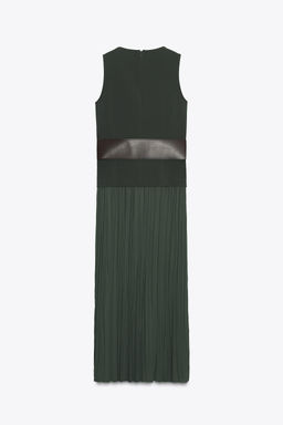 MIDI CONTRAST DRESS WITH BELT - Zara фото 7