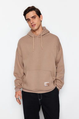 TRENDYOL MAN Beyaz Oversize/Genis Kesim Kapusonlu Etiketli Ici Polar/S?cak Tutan Sweatshirt TMNAW21SW2005 - Trendyolmilla фото 39